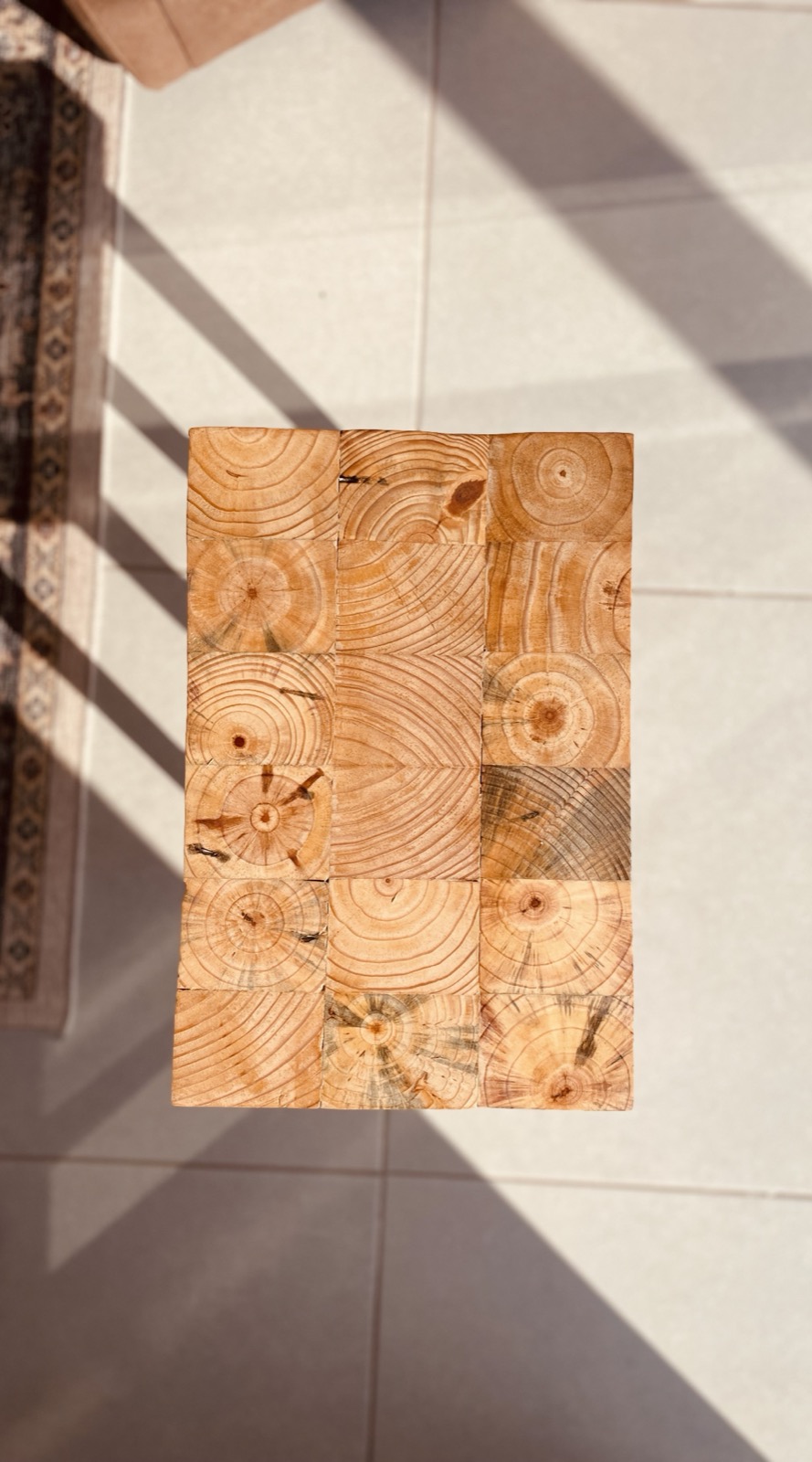 Native pine ingrain side table